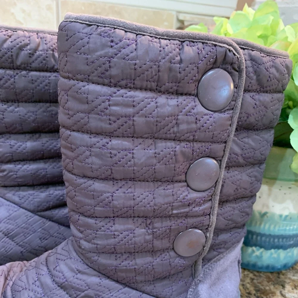 Ugg Nightshade Houndstooth Quilted Puffy Boots Size 6